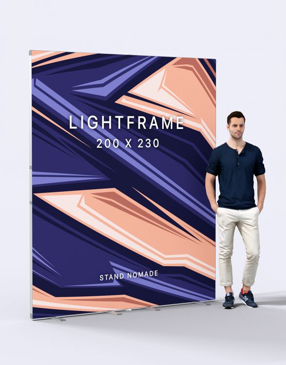 LIGHTFRAME 200  Cadre aluminium autoportant 200x200cm