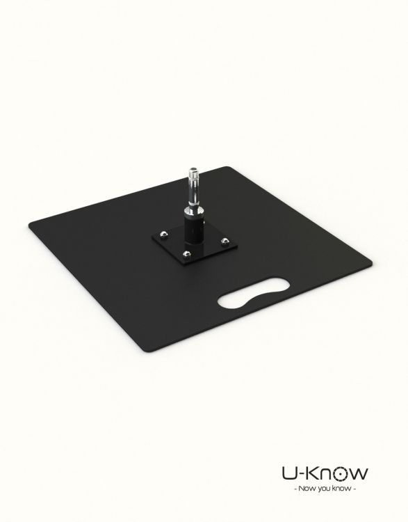 MATP63 NOIR Mono  Plaque acier 7 Kg avec axe de rotation