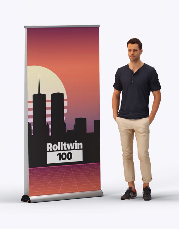 ROLLTWIN 085  ENROULEUR DOUBLE 85 x 200 CM